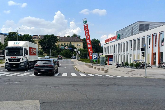 Neue Radwege in Villach: In der Drauparkstraße wird ein neuer Geh- und Radweg errichtet. Foto: Stadt Villach