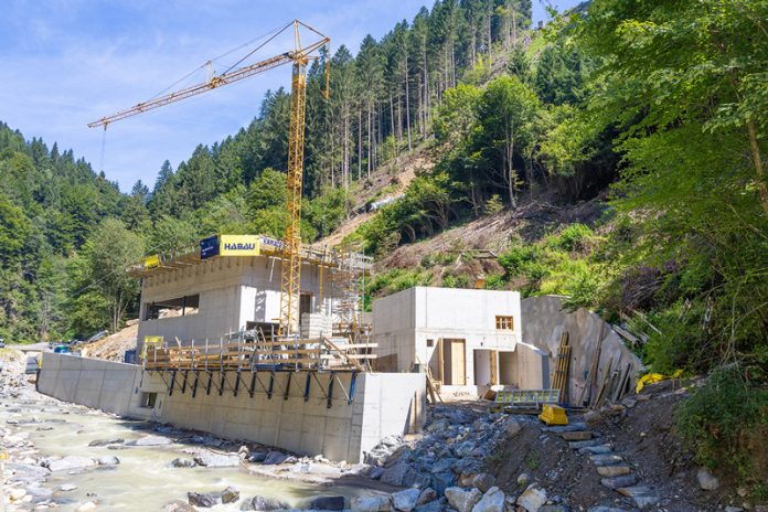 Nach der verheerenden Unwetterkatastrophe wird das Kraftwerk Arriach wiederaufgebaut. Foto: Kelag